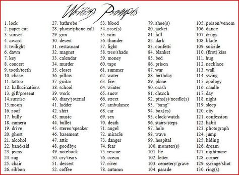 130 Writing Prompts by undefinedromance89 on DeviantArt 100 Day Writing Challenge, Promt List Writing, One Word Prompts, Poetry Challenge, Creative Writing Topics, Poem Writing Prompts, Flashlight Lamp, Writing Prompts Poetry, List Of Words