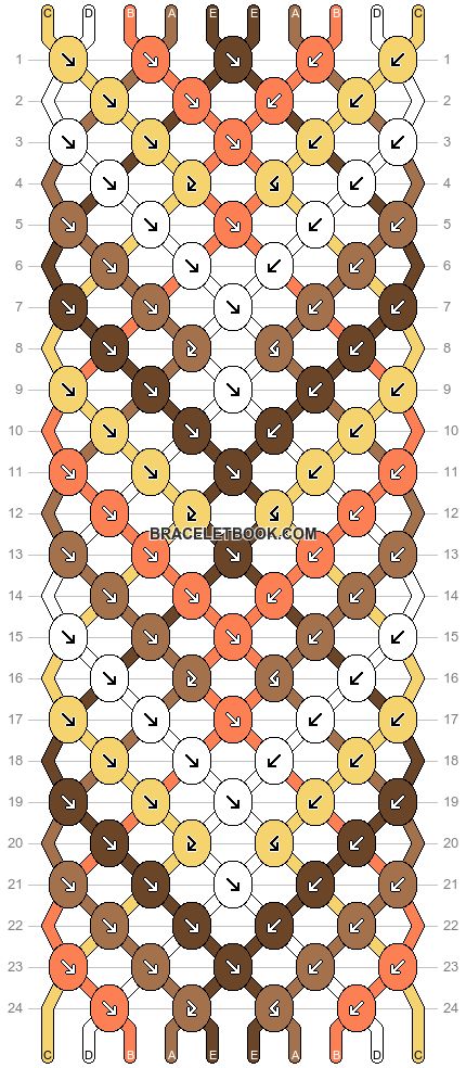 Autumn Bracelet Pattern, Fall Friendship Bracelets Patterns, Fall Bracelet Patterns, Bracelet Stuff, Friendship Bracelet Patterns Easy, Cute Friendship Bracelets, Autumn Bracelet, Bracelets Patterns, Friendship Bracelet Patterns