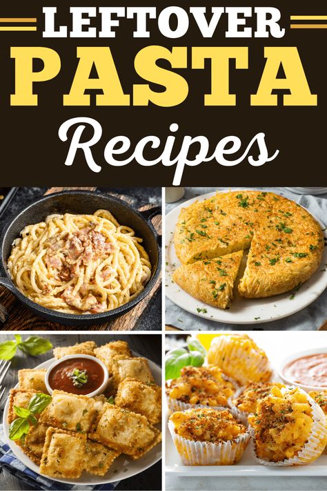 Enjoy your favorite food for days with these simple leftover pasta recipes. From casseroles to spaghetti pie to sandwiches, pasta can be used in so many amazing dishes! Leftover Pasta Recipes, Leftover Spaghetti Sauce, Fresh Pasta Sauce, Suddenly Salad, Leftover Spaghetti, Penne Pasta Recipes, Bucatini Pasta, Spaghetti Pie, Leftover Recipes