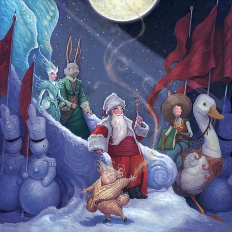 A beautiful preview image from The Guardians of Childhood, written and illustrated by William Joyce. Nicholas St North Rise Of The Guardians, Santa From Rise Of The Guardians, North Rise Of The Guardians, William Joyce Illustrations, Rise Of The Guardians North, The Guardians Of Childhood, The Man In The Moon, William Joyce, Guardians Of Childhood