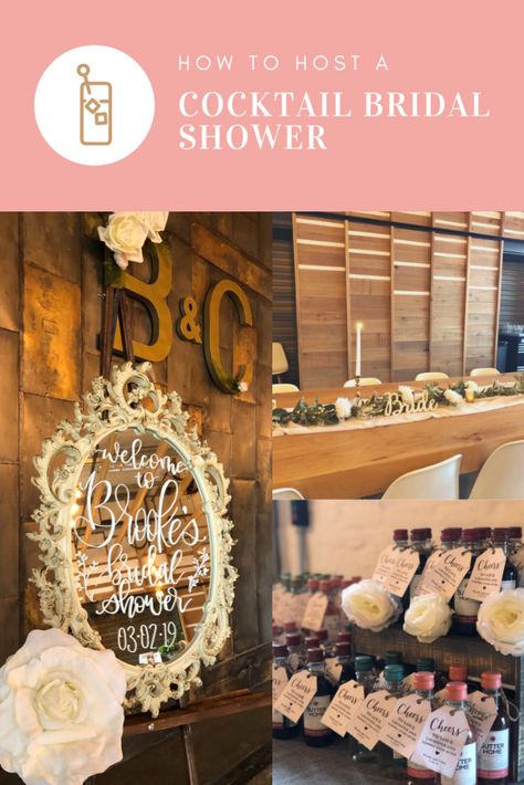 Bridal Shower Cocktail Party Ideas, Wedding Shower Happy Hour, Cocktail Shower Ideas, Happy Hour Shower Ideas, Cocktail Themed Bridal Shower Ideas, Cocktail Party Bridal Shower Theme, Cocktail Bridal Shower Theme, Happy Hour Wedding Shower Ideas, How To Host A Bridal Shower At Home