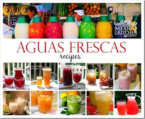 This summer has been unusually warmer compared to the last couple of years; since the first days of May, it has been hot and humid. Aguas Frescas are an easy way to keep you cool and hydrated, and are an excellent way to add fruits to your family’s daily diet. You can make Aguas Frescas...Read More Mango Agua Fresca Recipe, Aqua Frescas, Mango Agua Fresca, Aqua Fresca Recipes, Mexico In My Kitchen, Aqua Fresca, Mexican Fruit, Agua Fresca Recipe, Authentic Mexican Recipes