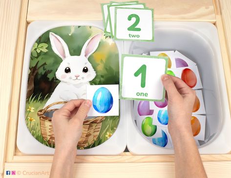 Activity Template, Sensory Table, Printable Activities, School Items, Easter Bunny, Easter Eggs, Preschool, Easter, Etsy Uk