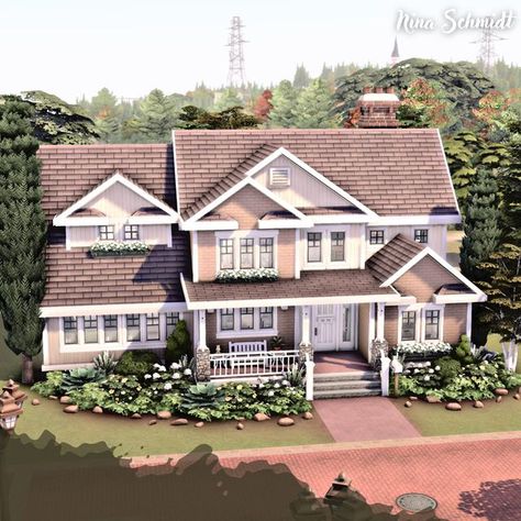 Sims4 Inspiration, Bloxburg Halloween, Sims 4 Family House, Sims 4 Seasons, Sims 4 Houses Layout, Sims Challenge, Jin Icon, Sims Inspiration, Minecraft Things