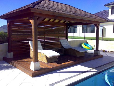 Pool Hut Ideas, Bali Hut Ideas, Bali Huts Backyard, Bali Backyard, Backyard Pool Cabana, Pool Hut, Pool Cabana Ideas, Bali Hut, Bali Huts