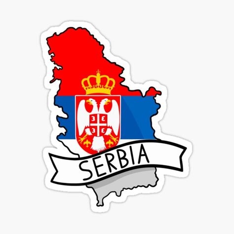 Highlight Logo, Logo For Travel, Bosnian Flag, Insta Story Cover, Flag Of Europe, Serbia Flag, Map Sticker, Flag Country, Travel Stickers