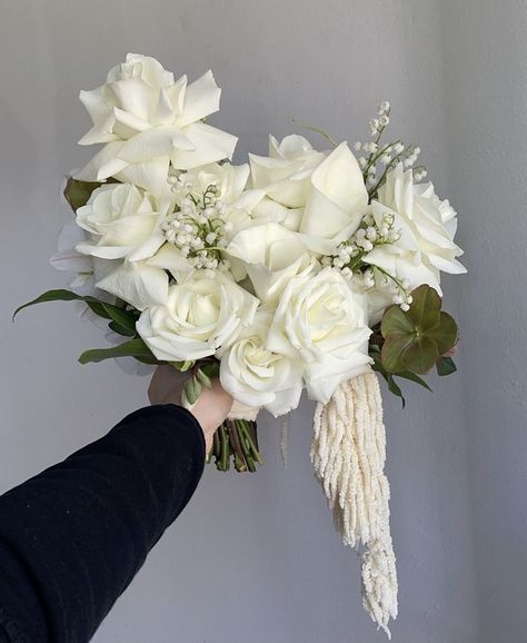 White Amaranthus Bouquet, Hanging Amaranthus Bouquet, White Amaranthus, Amaranthus Bouquet, Hanging Amaranthus, All White Wedding, White Bridal Bouquet, White Wedding Bouquets, June Wedding