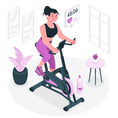 Free Vector | Indoor bike concept illustration Workout Illustration, Winter Interior Design, Illustration House, Couple Workout, Bike Concept, Routine Workout, Illustration Couple, Girl Workout, Photo Elements