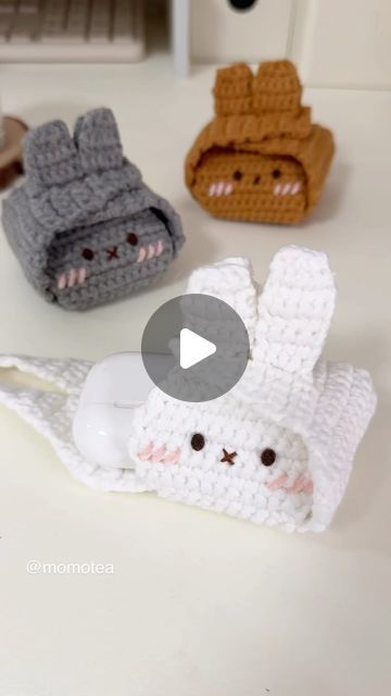 Crochet Soap Holder, Crochet Bunnies, Hippity Hoppity, Crochet Stitches For Beginners, October 5, Crochet Bunny, Soap Holder, Airpod Case, Crochet Stitches