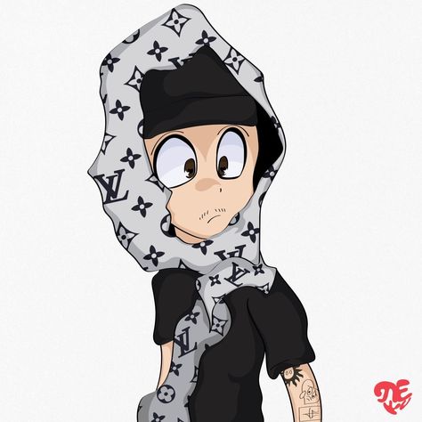 Yeat Rapper Cartoon Art, Y2k Characters Pfp, Yeat Rapper Drawing, Swag Cartoon Boy, Yeat Rapper Icon, Yeat Rapper, Rapper And Anime, Anime Rapper, Album Artwork Cover Art