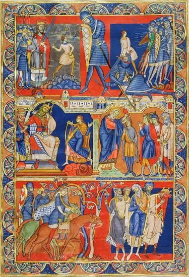 Scenes from the Life of David | Winchester Bible | Illuminated by the Master of the Morgan Leaf | ca. 1160–80 | The Morgan Library & Museum Romanesque Art, Illustrated Manuscript, Istoria Artei, Medieval Paintings, Medieval Life, Peter Paul Rubens, Book Of Hours, Harbin, Medieval Manuscript