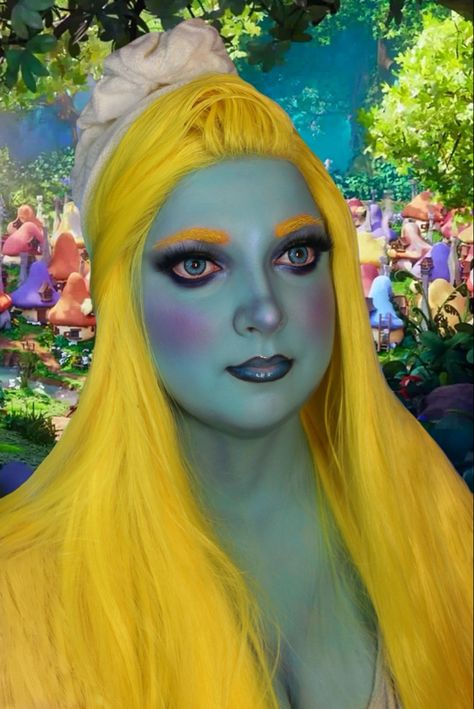 Smurfette Makeup, Smurf Makeup, Makeup Tiktok, Costume Makeup, Art Beautiful, Body Painting, Makeup Ideas, Makeup Inspiration, Body Art