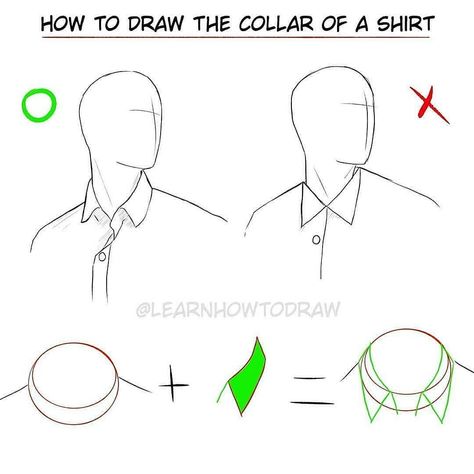 Comic Artist 🖌🇰🇪 on Instagram: “Credit: @learnhowtodraw Follow @jaminjayz ,@jaminjayz_comics  and @jaminjayz.gaming TOPIC: HOW TO DRAW COLLARS . . .…” How To Draw Shirts, Shirt Tutorial, Wow Art, Illustrator Tutorials, Drawing Clothes, Learn How To Draw, Art Tips, Drawing Tips, Comic Artist