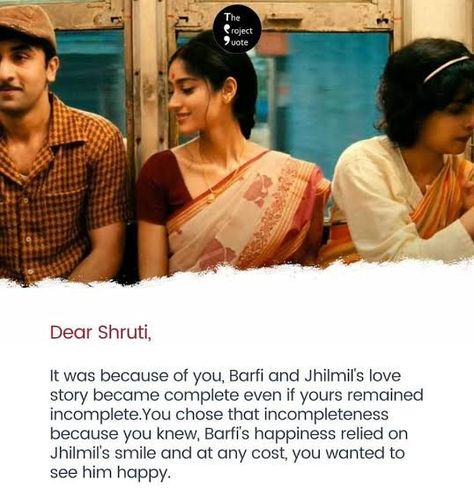 Barfi Movie Quotes, Barfi Movie Aesthetic, Barfi Movie, Deep Quotes That Make You Think, 90s Bollywood Aesthetic, Movie Dialogues, Bollywood Quotes, Movies Quotes Scene, Favorite Movie Quotes