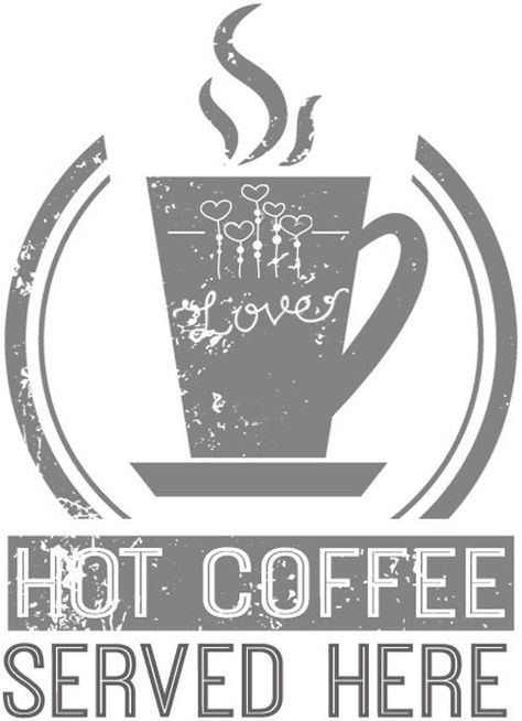 Freebie: Hot Coffee Served Here – Quilting Ninja Coffee Bar, Diy Coffee Station, Coffee Printables, Coffee Clipart, Ninja Coffee, Farmhouse Coffee Bar, Coffee Ideas, Home Coffee Stations, Coffee Serving