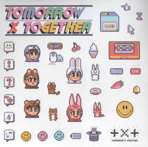 Scan Kpop on Twitter: "#TXT #TOMORROW_X_TOGETHER Scan Minisode 1 : Blue Hour… " Tomorrow Together, Modele Pixel Art, Kpop Stickers, Kpop Diy, Pop Stickers, Sticker Template, Kpop Posters, Blue Hour, Anime Stickers