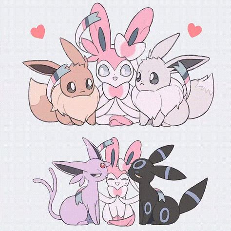 Eevee Cute, A Silent Voice Anime, Pokemon Eevee Evolutions, Pokemon Fusion Art, Pokemon Breeds, Oc Pokemon, Pokemon Eeveelutions, Eevee Evolutions, Cute Pokemon Pictures