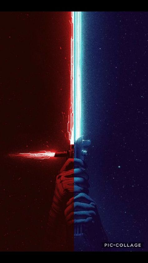 Blue Lightsaber, Light Vs Dark, Star Wars Light, Star Wars Background, Wall Paper Phone, Star Wars Love, Star Wars Light Saber, Star Wars Film, Star Wars Wallpaper