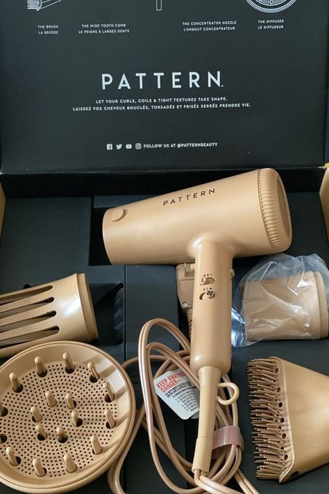 Pattern Beauty Blow Dryer, Pattern Hair Dryer, Pattern Blow Dryer, Hair Dryer Comb Attachment, Pattern Beauty, Hair Dryer Comb, Hair Blow Dryer, Big Curly Hair, Dirty 30