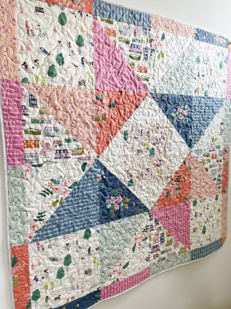 Free Pattern Roundup – Quick & Easy Baby Quilts! – Riley Blake Designs Strip Quilting Ideas, Riley Blake Designs Free Pattern, Comfort Quilts Ideas, Easy Free Quilt Patterns For Beginners, Fast Easy Quilt Patterns, Easy Big Block Quilt Patterns Free, Lap Quilt Patterns Free Easy, Easy Scrap Quilt Patterns Free, Scrappy Baby Quilts