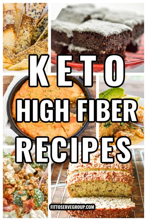 This collection of keto high-fiber recipes includes delicious options that are low in carbs and high in fiber. It's a tasty way to give you the added fiber you need while doing keto without going over your keto macros. low carb high fiber recipes| high fiber low carb recipes Fiber Rich Foods Keto Friendly, High Fiber Recipes For Diabetics, Keto High Fiber Foods, High Fiber Keto Meals, Low Carb High Fiber Diet, High Fibre Low Carb Foods, High Fibre Low Carb Recipes, Keto Fiber Recipes, Keto High Fiber Recipes