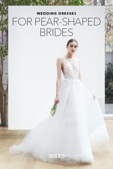 Wedding Dresses for Pear-Shaped Brides Wedding Dress For Petite Pear Shape, Wedding Dresses For Petite Pear Shape, Pear Shaped Wedding Dress Body Types, Best Wedding Dress For Body Type Pear, Pear Wedding Dress Body Types, Best Wedding Dress For Pear Shape, Wedding Dress For Body Shape, Pear Shaped Body Wedding Dress, Pear Body Wedding Dress