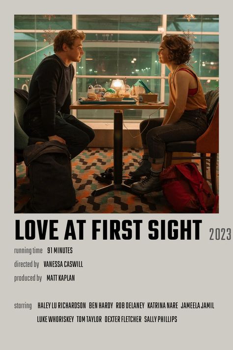 Love At First Sight Netflix Movie, Netflix 2024 Movies, Love At First Sight Movie, Live At First Sight, Set It Up Movie, First Love Movie, Love Rosie Movie, Romance Movie Poster, Polaroid Movie Poster