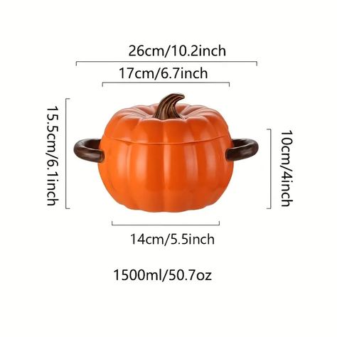 Dutch Oven Pot With Lid, Ceramic Pumpkin Dish, Halloween Christmas Pumpkin Pottery Dessert Saucepan, Baking Dish Cute Pumpkin Bowl, Covered Dutch Oven Ceramic Stockpot, Pumpkin-shaped Casserole - Temu Pumpkin Ceramic, Ceramic Pumpkin, Noodle Bowl, Soup Pot, Soup Bowl, Dessert, Bowl, Halloween, Design