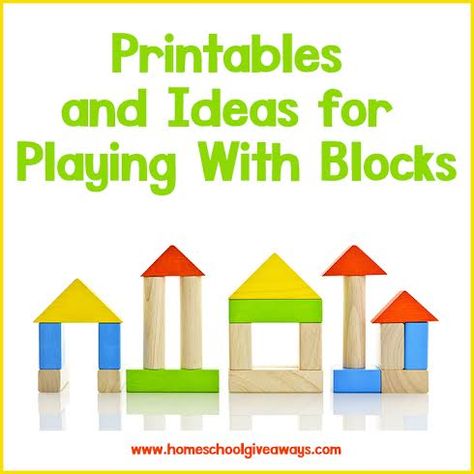 blocks Preschool Block Area, Block Center Preschool, Preschool Freebies, Love Blocks, Preschool Construction, Building Blocks Design, Blocks Preschool, All About Me Preschool, Block Center