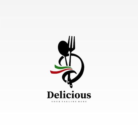 Vector letter d delicious logo premium v... | Premium Vector #Freepik #vector #gourmet #diner #spoon-fork #lunch Catering Logo, Sikh Quotes, Kitchen Logo, Food Logo Design, Food Menu Design, Graphic Design Flyer, Restaurant Logo, Model House Plan, Restaurant Logo Design