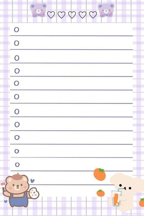 Kuromi Template, Purple Notepad, Memo Pad Design, Journal Elements, Study Planner Printable, Writing Paper Printable Stationery, Note Pad Design, Note Writing Paper, Writing Paper Printable