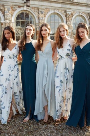 Jenny Yoo Bridesmaid, Bridesmaid Dresses 2018, Bridesmaid Dress Collection, Makeup Bride, Happy Model, Bridesmaids Dress Inspiration, Floral Bridesmaid Dresses, Floral Bridesmaid, Marine Uniform