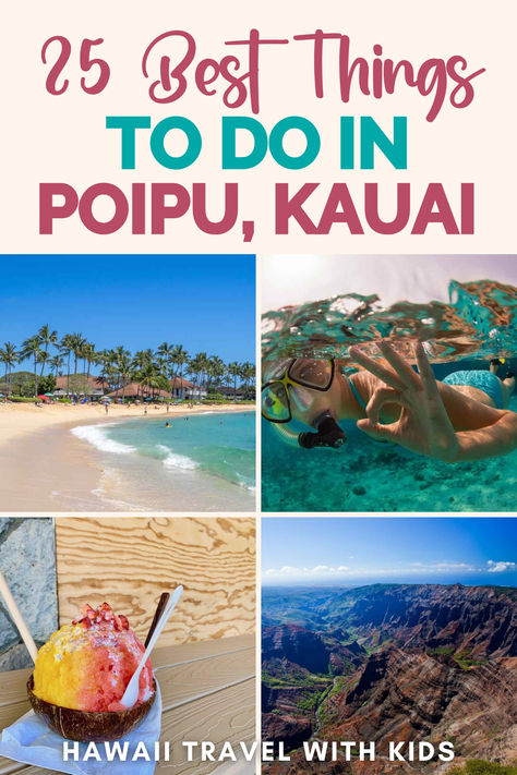 Planning a Kauai vacation and looking for the best Kauai activities? Discover the top 25 fun things to do in Poipu, Kauai! From exploring the stunning beaches of Kauai Island to savoring delicious meals at local Kauai restaurants, there's something for everyone. Don't miss out on these amazing Kauai things to do that will make your trip unforgettable. Get insider Hawaii vacation tips and craft the perfect Hawaii itinerary. Save this pin to plan your ultimate Kauai travel adventure! Kauai Things To Do, Kauai Restaurants, Napali Coast Kauai, Kauai Hotels, Kauai Activities, Hawaii Vacation Tips, Hawaii Itinerary, Kauai Travel, Kauai Island