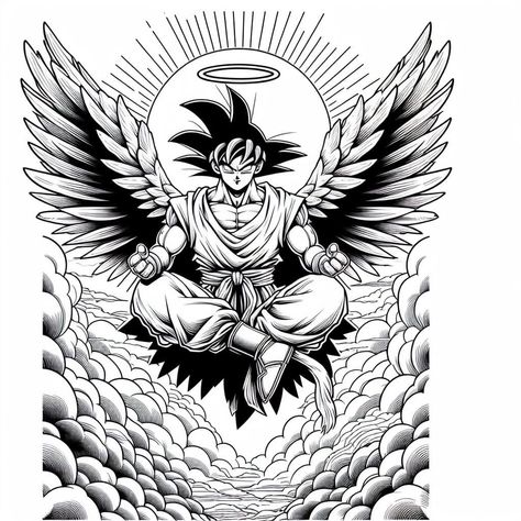 Coloriage gratuit à imprimer Dragon Ball Z Coloriage gratuit Dragon Ball - des dessins à imprimer de tes personnages préférés Ball Tattoo, Dragon Ball Tattoo, Goku Vegeta, Warrior Tattoo, Dragon Ball Artwork, Dragon Drawing, Dragon Ball Gt, Anime Tattoos, Son Goku