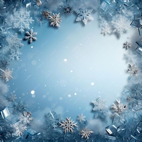 Premium Photo | Blue and White Background With Snowflakes Generative AI Frost Window, Gfx Backgrounds, White Christmas Background, Gfx Background, Blue Christmas Background, Blue And White Background, Blue White Background, Xmas Wallpaper, Frosted Windows