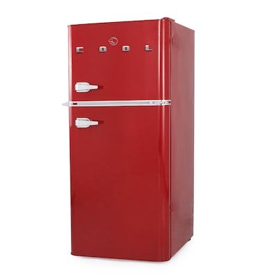 Commercial Cool 4.5-cu ft Standard-depth Freestanding Mini Fridge Freezer Compartment (Red) in the Mini Fridges department at Lowes.com Vintage Refrigerator 1950s, Retro Refrigerator, Mini Fridge With Freezer, Can Dispenser, Kitchen Appliances Refrigerators, Retro Fridge, Vintage Appliances, Mini Fridges, Compact Refrigerator