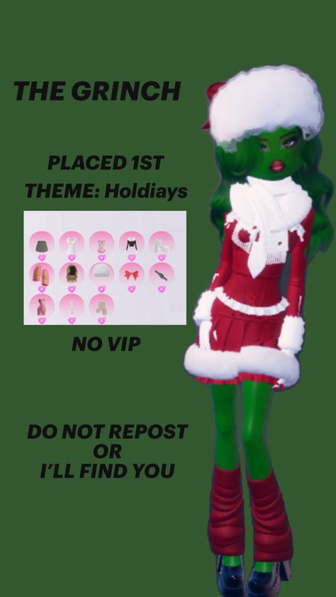 Grinch Dress To Impress Outfit, Cindy Lou Who Dress To Impress, Grinch Dti Outfit, The Grinch Dress To Impress, Grinch Dress To Impress, Holiday Dti Outfit, Christmas Dti Outfits, Christmas Dress To Impress, Holiday Dress To Impress