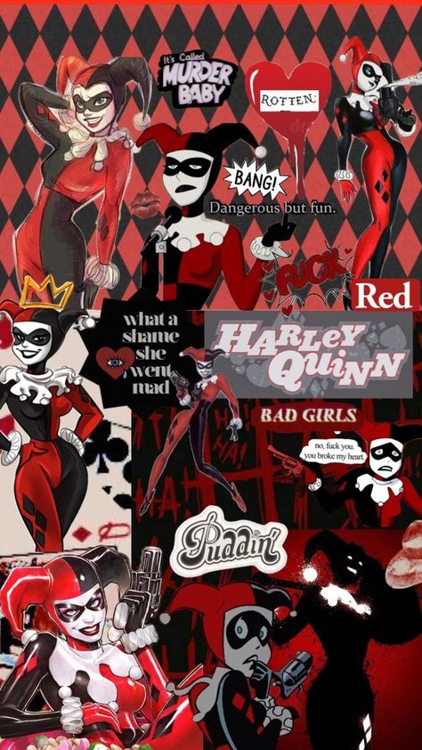 Hailey Quinn Wallpaper, Pfp Single, Black Harley Quinn, Harley Quinn Aesthetic, Harley Quinn Wallpaper, Harleen Quinn, Batman Painting, Themed Wallpapers, Joker Harley Quinn