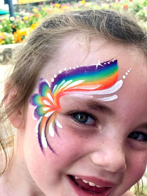 Simple Face Paint, Halloween Face Paint Ideas, Kids Halloween Face, Face Painting Halloween Kids, Rainbow Face Paint, Blue Face Paint, Halloween Face Paint, Face Paint Ideas, Glitter Bar