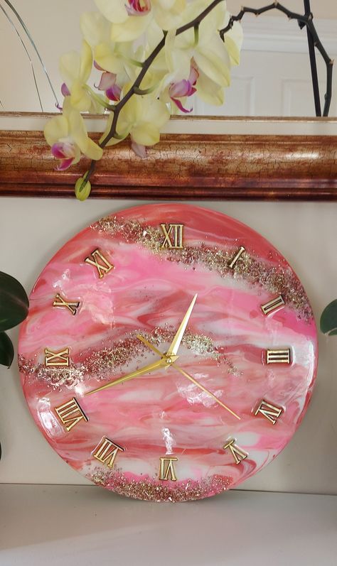 Resin Art Wall Clock, Resin Art Clock, Resin Clock, Wall Clock Unique, Resin Wall Art, Wall Clock Design, Unique Home, Clock Design, Unique Home Decor