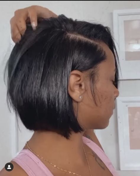 Angled Bob Black Women, Short Hair On Round Face Black Women, Side Part On Natural Hair, Symmetrical Bobs For Black Women, Volume Bob Hairstyles For Black Women, Chocolate Brown Bob Black Women, Bob Cuts For Black Women, Layered Bob Black Women, Keratin Hairstyles