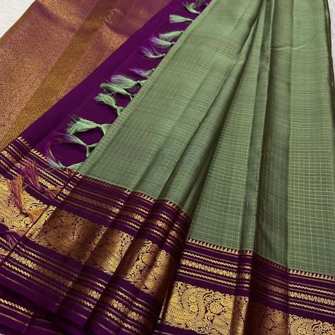 Pure handloom Kanchipuram silk sarees *Silk mark certified* Mysore Silk Saree Colours, Saree Colour Combination, Saree Combination, Kanchi Saree, Saree Color Combinations, Silk Saree Blouse Designs Patterns, Katan Saree, Kanchi Sarees, Kanjivaram Sarees Silk