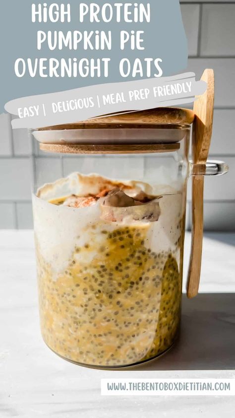 High Protein Pumpkin Pie Overnight Oats High Protein Pumpkin Overnight Oats, Protein Pumpkin Pie, Pumpkin Pie Overnight Oats, Pumpkin Overnight Oats, Pumpkin Pie Protein, Protein Overnight Oats, Pumpkin Protein, Oat Recipes Healthy, Delicious Meal Prep