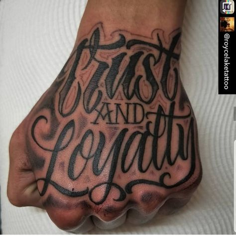 Writing tattoo design Hand Written Tattoos, Anonymous Tattoo, Hand Tattoos Pictures, Typographic Tattoo, Fist Tattoo, Evil Tattoo, Tattoo On Hand, Gangsta Tattoos, Pretty Hand Tattoos