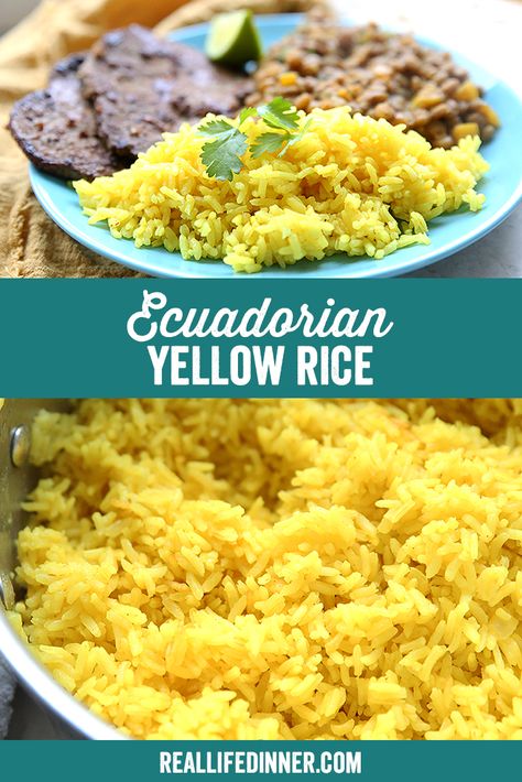 2023 Meals, Chimichanga Recipe, Yellow Rice Recipes, Ecuadorian Food, Chicken Green Beans, Latin American Recipes, Homemade Flour Tortillas, Baked Ribs, Rice Dinner