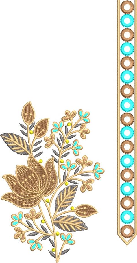 Neckline with Butta Designs for Suit Panjabi Suit, South Indian Blouse Designs, Crown Tattoo Design, Embroidery Motif, 2024 Ideas, Bead Embroidery Tutorial, Crown Tattoo, Fancy Blouse, Kurti Design