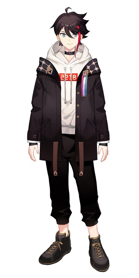 Vtuber Design Male, Vtuber Male Model, Akina Saegusa, Male Vtuber, Saegusa Akina, Future Boy, Character Role, Gamers Anime, Boys Uniforms