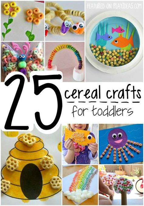 25 Cereal Crafts for Toddlers Fruit Loop Crafts Preschool, Food Crafts For Toddlers, Cereal Crafts, Crafts For Toddlers, Fairy Crafts, Toddler Play, Toddler Art, Play Ideas, Food Crafts