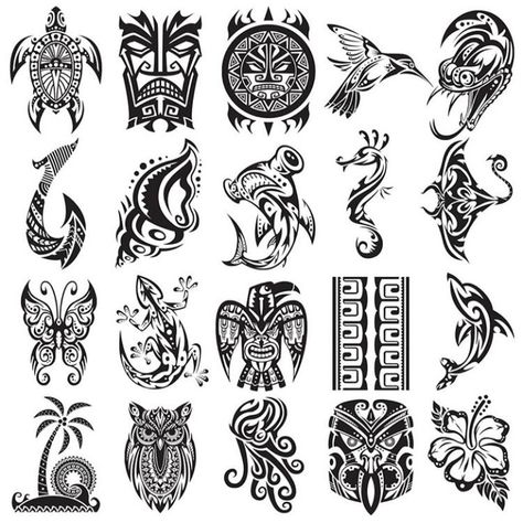 Polynesian Animal Tattoo Designs, Simple Polynesian Tattoo Designs, Hawaii Flash Tattoo, Maui Tattoo For Men, Hawaii Style Tattoo, French Polynesian Tattoo, Austronesian Tattoo, Mahalo Tattoos, Hawaii Tattoo Men