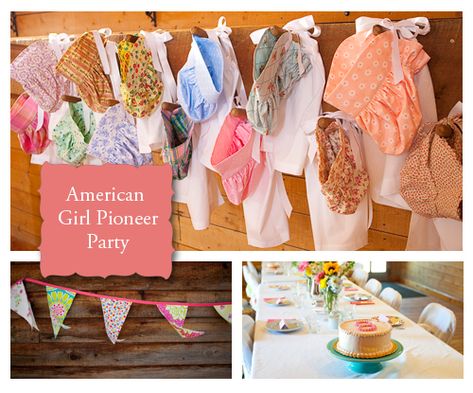 Pioneer Birthday Party Ideas, Pioneer Activities, Pioneer Party, Pioneer Girl, American Girl Parties, American Girl Doll Crafts, Birthday Party Printables, Sweet Party, Time Periods